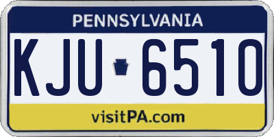 PA license plate KJU6510