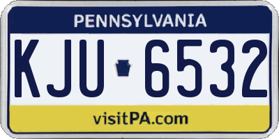 PA license plate KJU6532