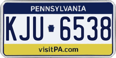 PA license plate KJU6538