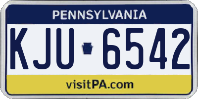 PA license plate KJU6542