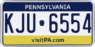 PA license plate KJU6554