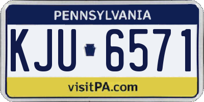PA license plate KJU6571