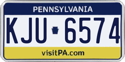 PA license plate KJU6574