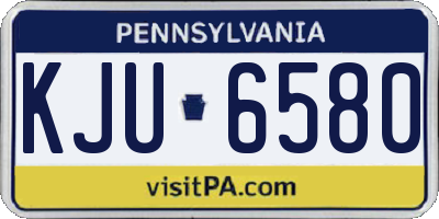 PA license plate KJU6580