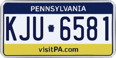 PA license plate KJU6581