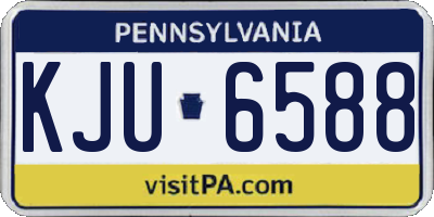 PA license plate KJU6588