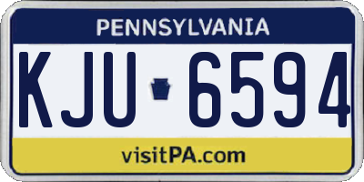 PA license plate KJU6594