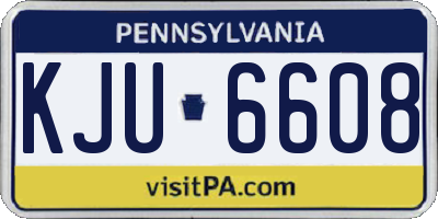 PA license plate KJU6608