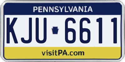 PA license plate KJU6611