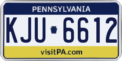 PA license plate KJU6612