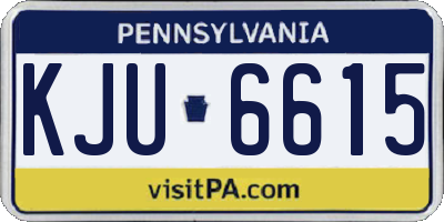 PA license plate KJU6615