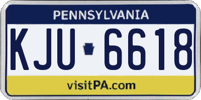 PA license plate KJU6618