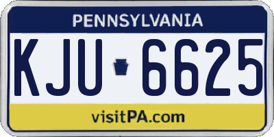 PA license plate KJU6625