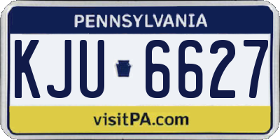 PA license plate KJU6627