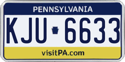 PA license plate KJU6633