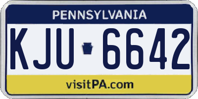 PA license plate KJU6642