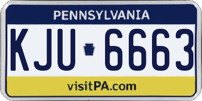 PA license plate KJU6663