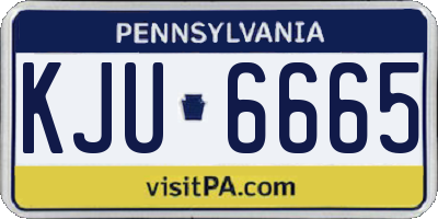 PA license plate KJU6665