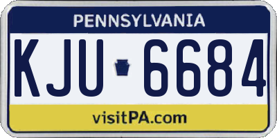 PA license plate KJU6684