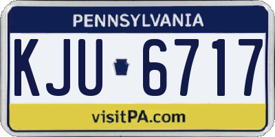 PA license plate KJU6717