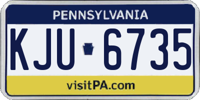 PA license plate KJU6735