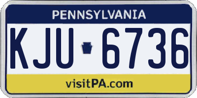 PA license plate KJU6736