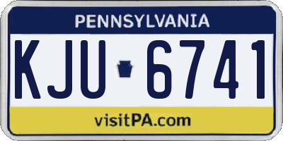 PA license plate KJU6741