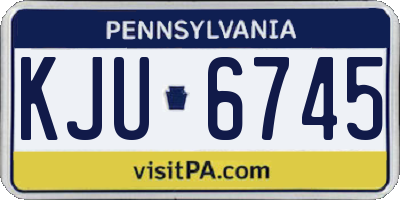 PA license plate KJU6745