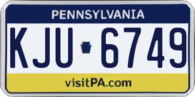 PA license plate KJU6749