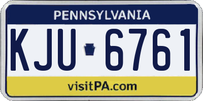 PA license plate KJU6761