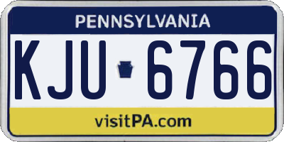 PA license plate KJU6766