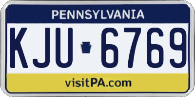 PA license plate KJU6769