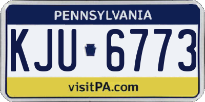 PA license plate KJU6773