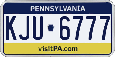 PA license plate KJU6777
