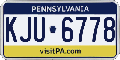 PA license plate KJU6778