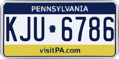 PA license plate KJU6786