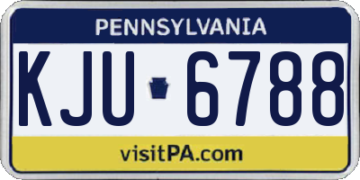 PA license plate KJU6788