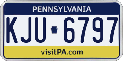 PA license plate KJU6797
