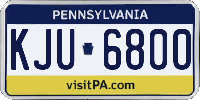PA license plate KJU6800