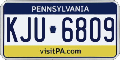 PA license plate KJU6809