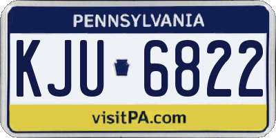 PA license plate KJU6822