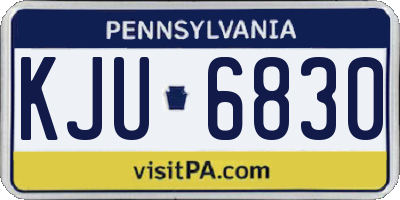PA license plate KJU6830