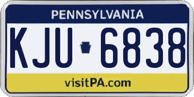 PA license plate KJU6838