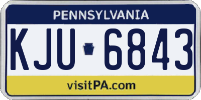 PA license plate KJU6843