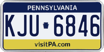 PA license plate KJU6846