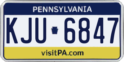 PA license plate KJU6847