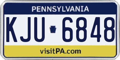 PA license plate KJU6848