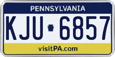 PA license plate KJU6857