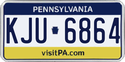 PA license plate KJU6864
