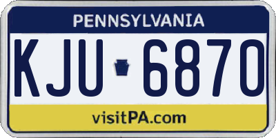 PA license plate KJU6870